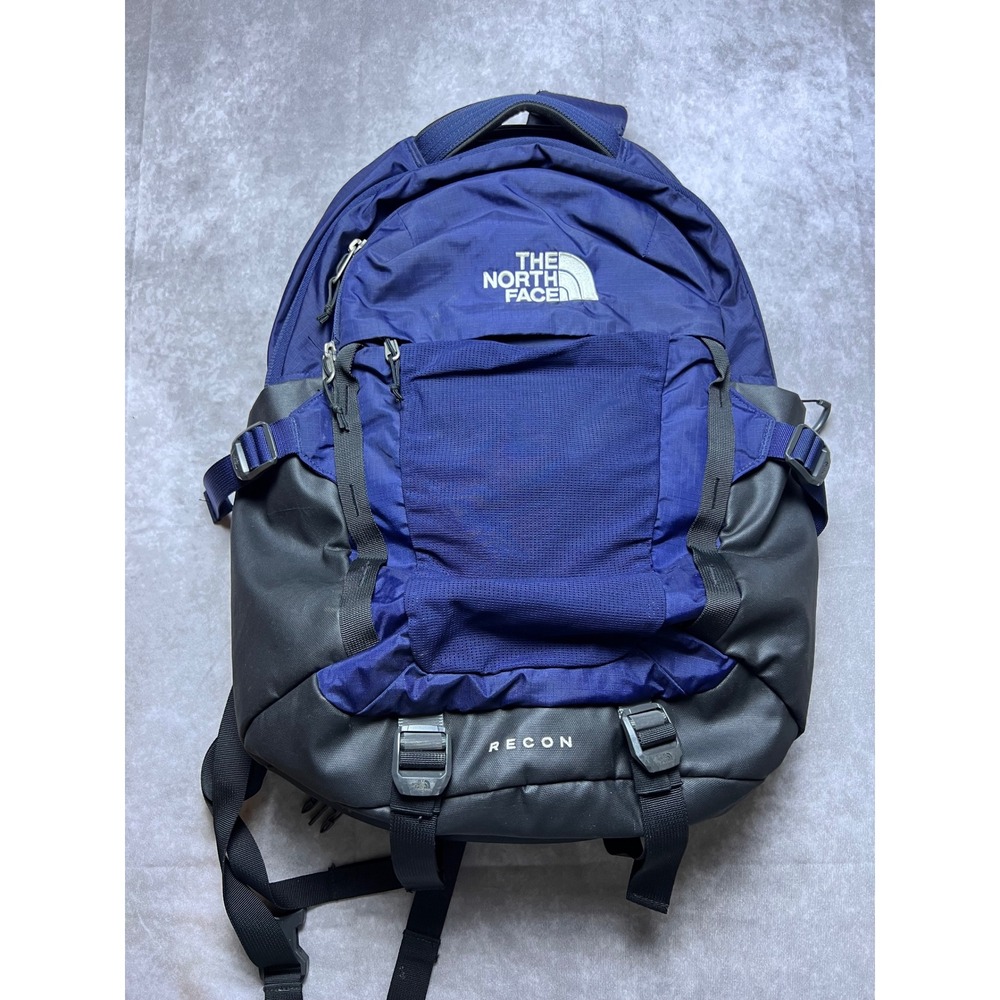 The North Face Recon Backpack Mens OS Navy Blue FlexVent Laptop Bag Utility